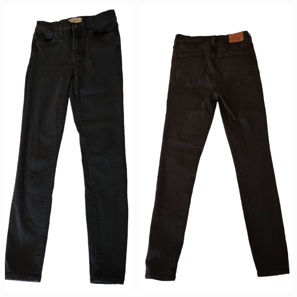 Madewell Roadtripper Black Mid-rise Skinny Jeans, ankle length size 27 - Picture 12 of 13
